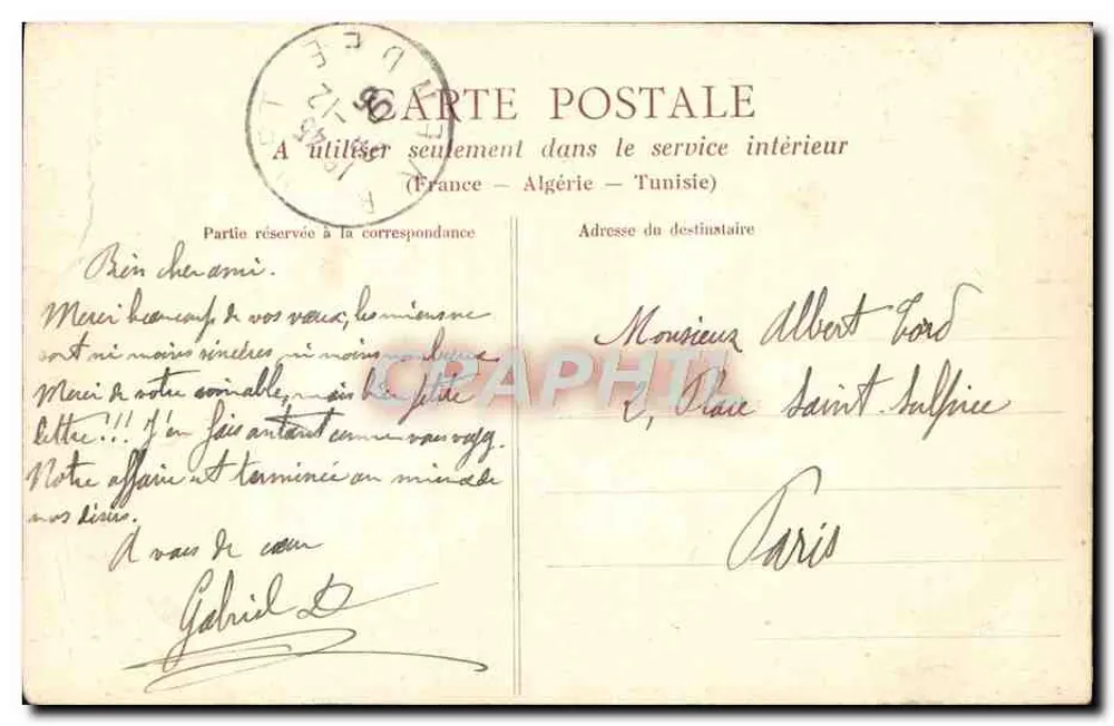 Angers — Igreja de São José — M-L 23, editor Nantes - Verso