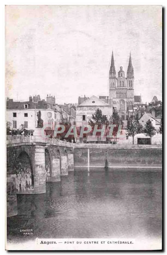 Angers — Ponte do Centro e Catedral — Staerck Paris - Frente