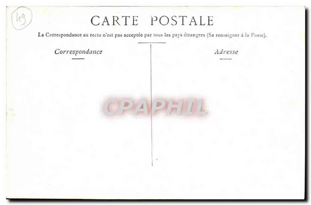 Angers — O Grande Círculo — Staerck, Paris - Verso