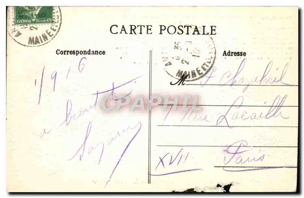 Angers - Le Château du Roi de Pologne — éditeur E. Lenoir, n° 42 - Verso