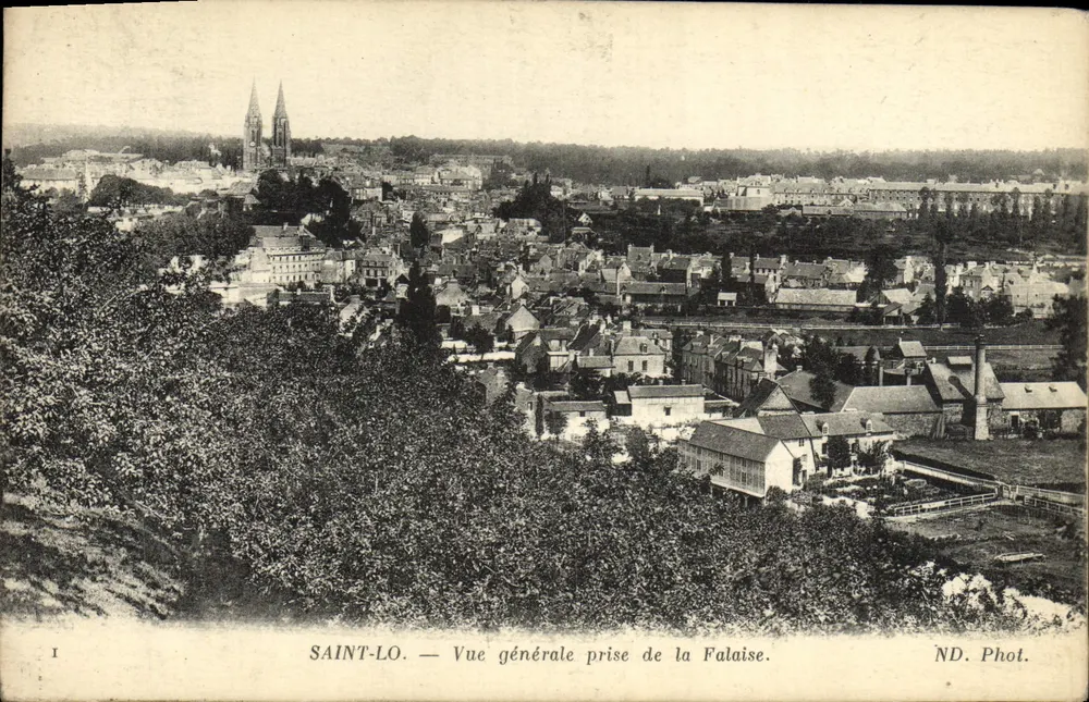 Saint-Lô — Allgemeiner Blick von der Falaise — ND. Foto. - Vorderseite