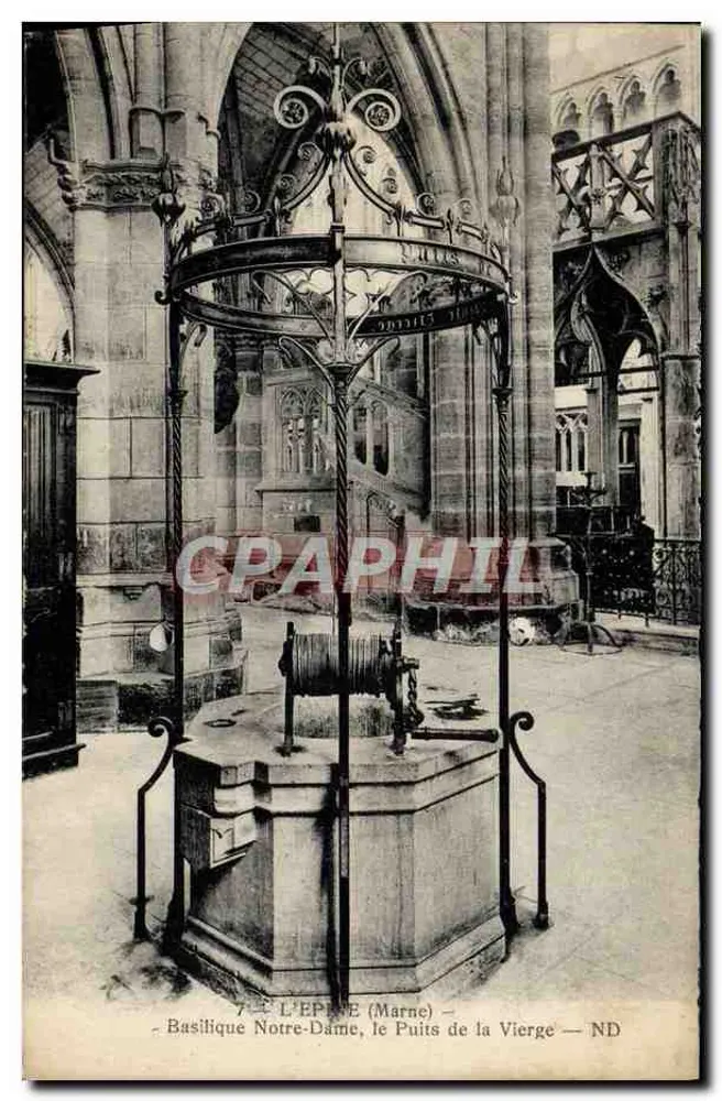 L'Épée (Marne) — Basílica de Nuestra Señora, el Pozo de la Virgen — ND - Anverso