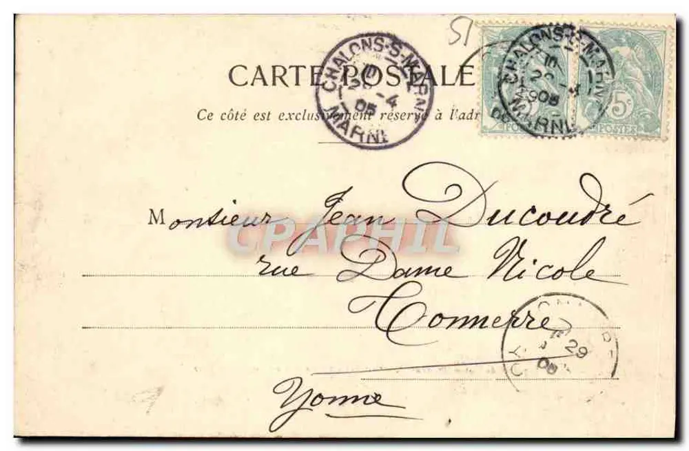 Grab des Herrn (16. Jahrhundert) — Kirche Notre-Dame de l'Épine — G. Durand, Foto, Verlag Châlons-sur-Marne - Rückseite