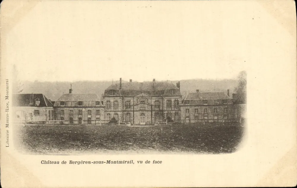 Castello di Bergères-sous-Montmirail — vista da davanti — Librairie Mauno-Rice, Montmirail - Recto