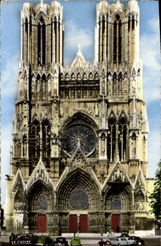 Reims - A Catedral — Éditions La Cigogne, n° 51.454.107 - Frente