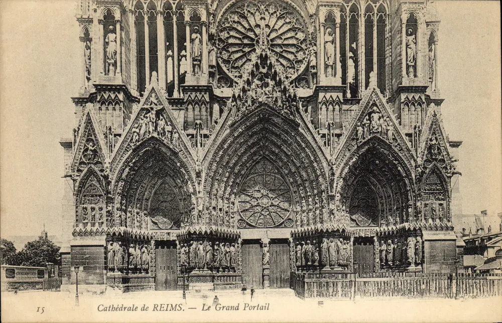 Kathedrale von REIMS — Der Große Portal — M. Z. Prod. - Vorderseite