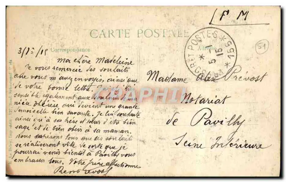 Reims — Portal des Jüngsten Gerichts — Die Kathedrale — 8. Serie - Rückseite
