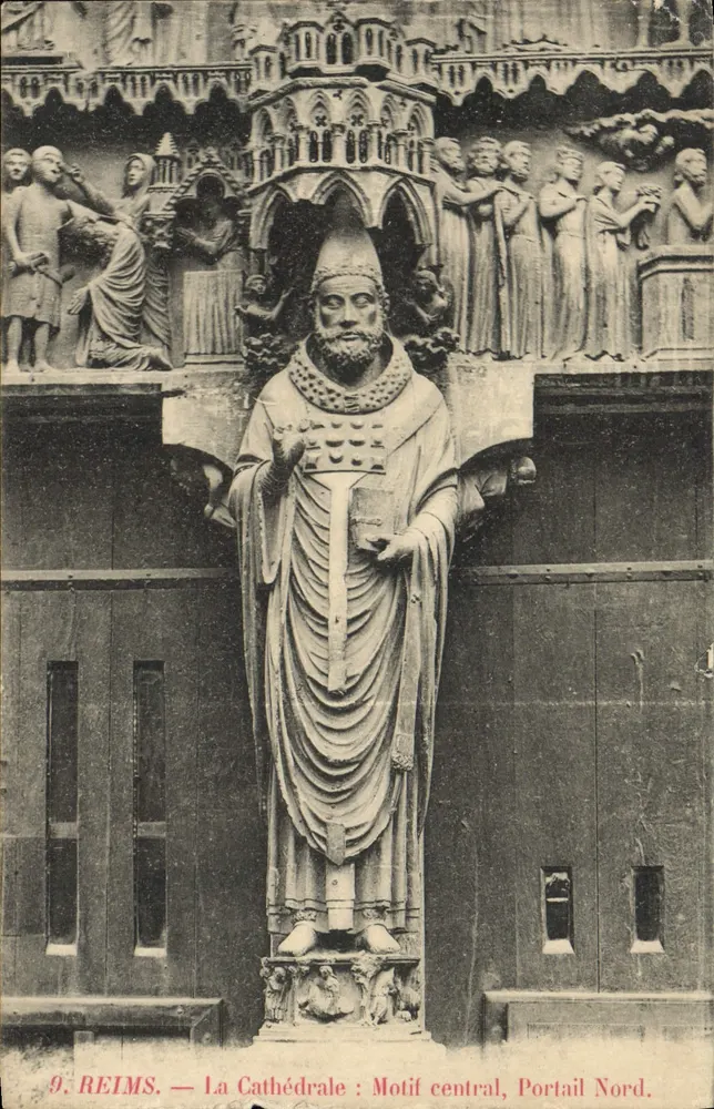 Reims — Die Kathedrale: Zentralmotiv, Nordportal - Vorderseite