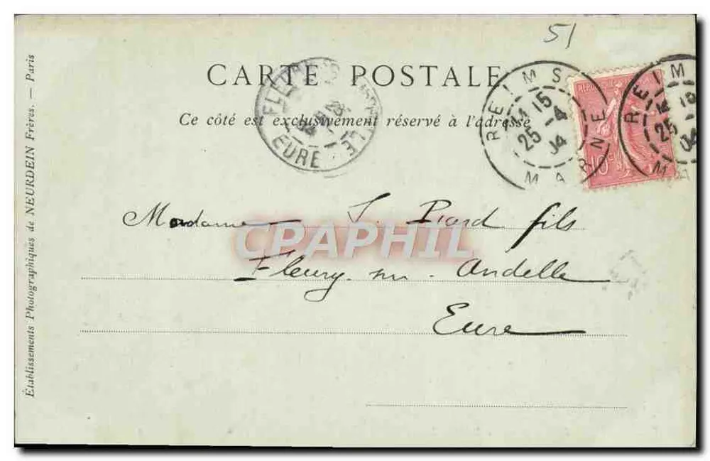 Reims — A Catedral — Anniches M. Sainthila — Collections ND Phot - Verso