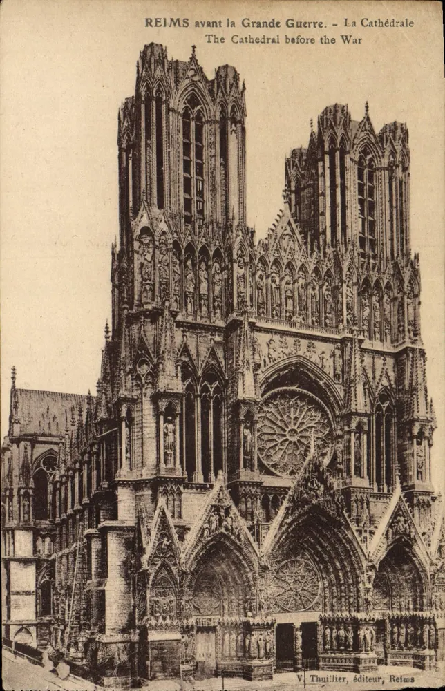Reims vor dem Großen Krieg — Die Kathedrale — V. Thuillier, Verlag, Reims - Vorderseite