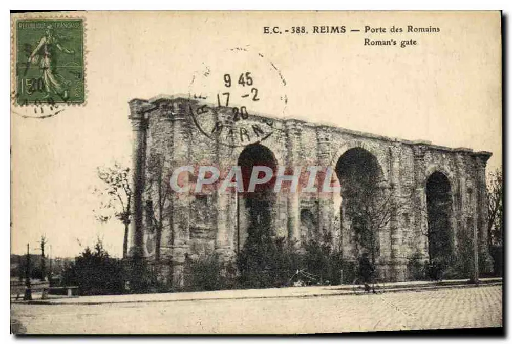 Reims — Porta dos Romanos — E.C. 388 - Frente