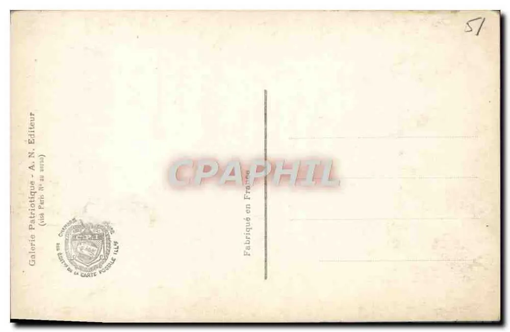 Der Brand der Kathedrale von Reims — Illustration von G. Fraipont — Serie 74 - Rückseite