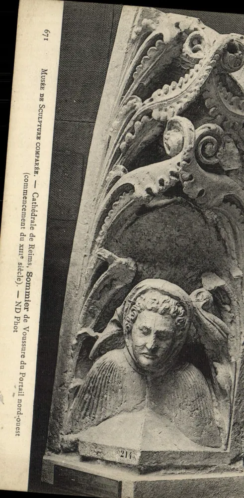 Kathedrale von Reims — Gotisches Voussure-Grundstück des Nordwestportals — Museum für vergleichende Skulptur - Vorderseite