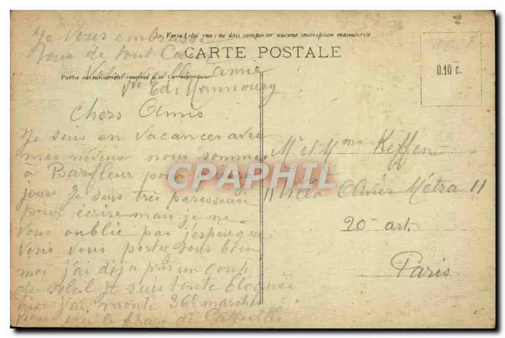Barfleur (Manche) — Merkwürdige Felsen bei Ebbe — Le Dinché, Serie 2178 - Rückseite