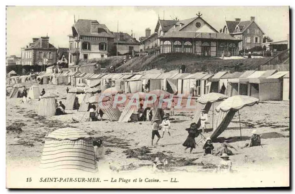 Saint-Pair-sur-Mer — Die Strandpromenade und das Casino — LL. n°15 - Vorderseite