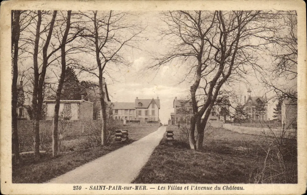 SAINT-PAIR-sur-MER — Die Villen und die Avenue des Schlosses — Ausgabe A. Bernard, n° 230 - Vorderseite