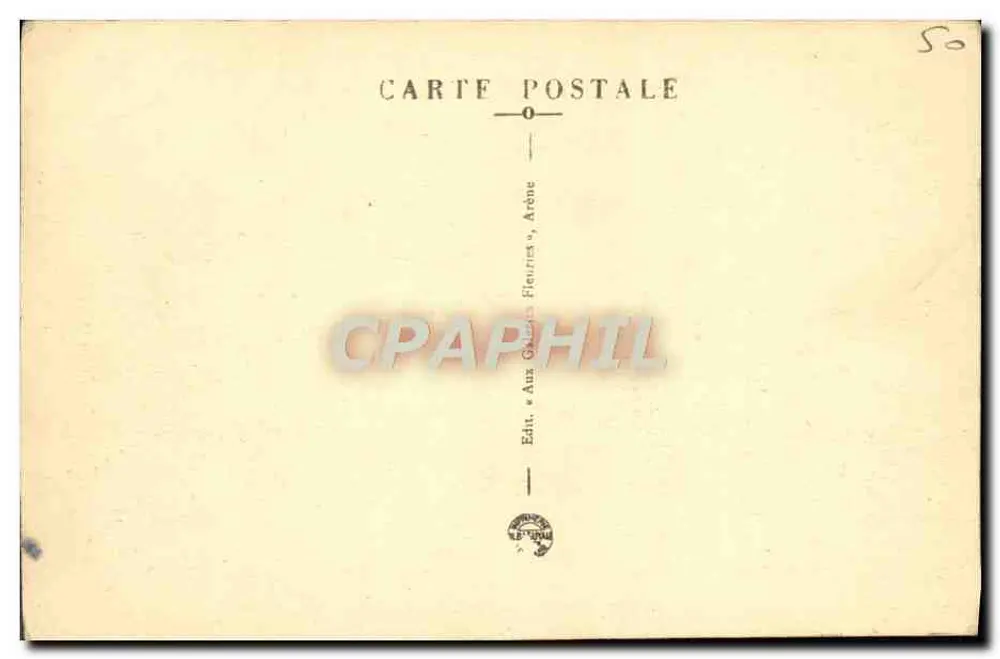 St-Pair-sur-Mer — Estrada de Granville — editor Aux Galeries Fleuries, Aréne - Verso