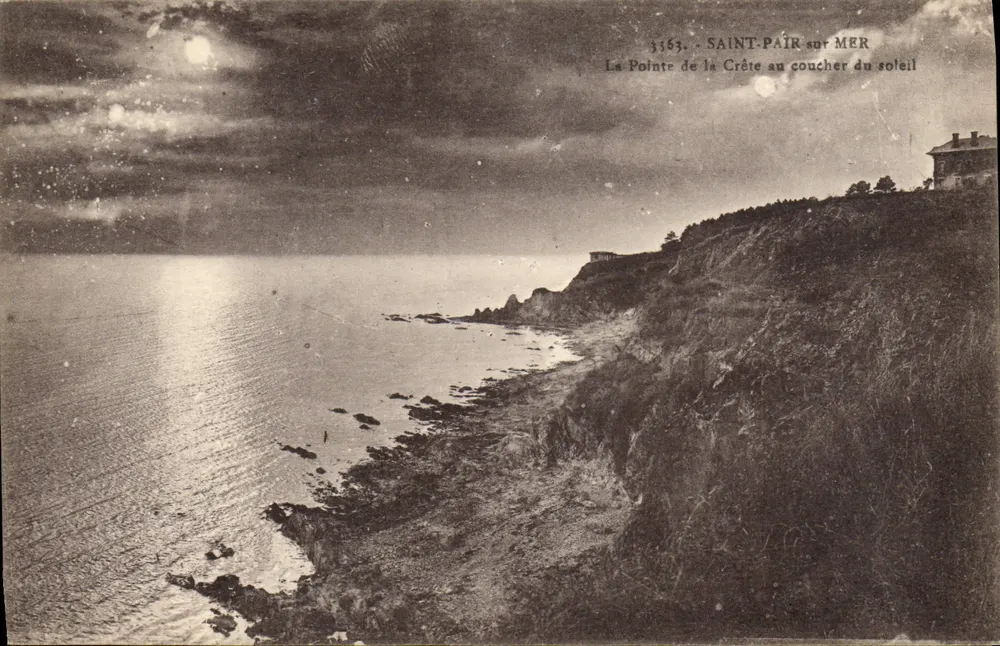 Saint-Pair-sur-Mer — Blick auf die Pointe de la Crête bei Sonnenuntergang — Laurent-Né, Rennes, n°3153 - Vorderseite