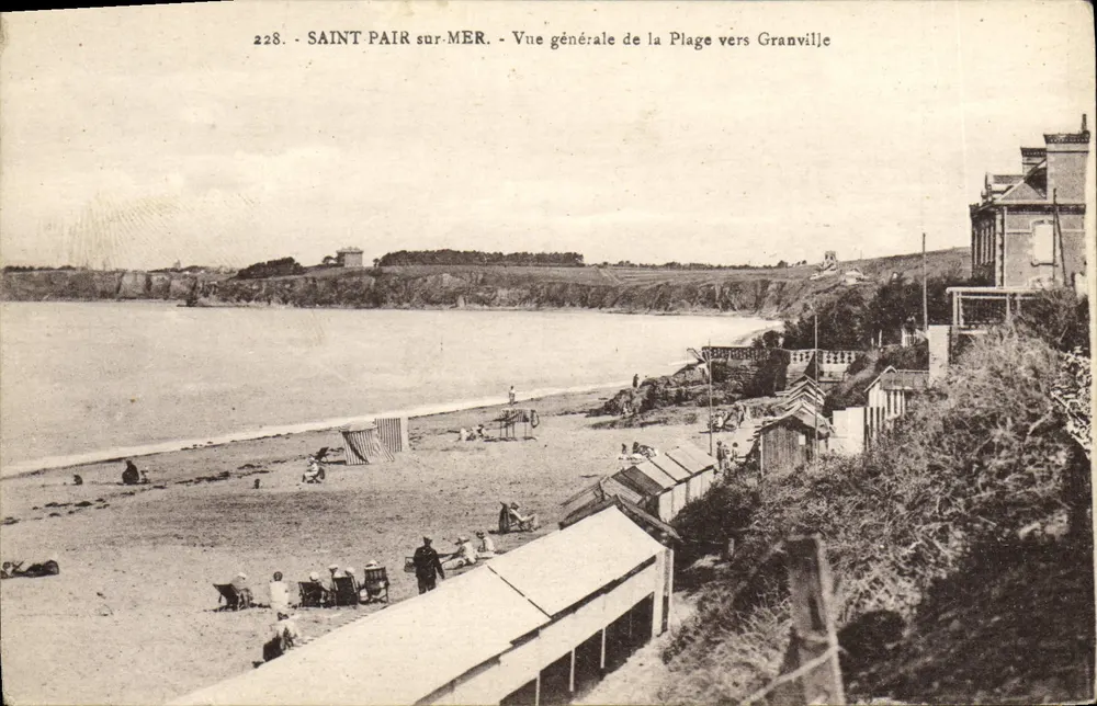 Saint-Pair-sur-Mer — Allgemeiner Blick auf den Strand in Richtung Granville — Laurent Ndl, Rennes, Nr. 228 - Vorderseite