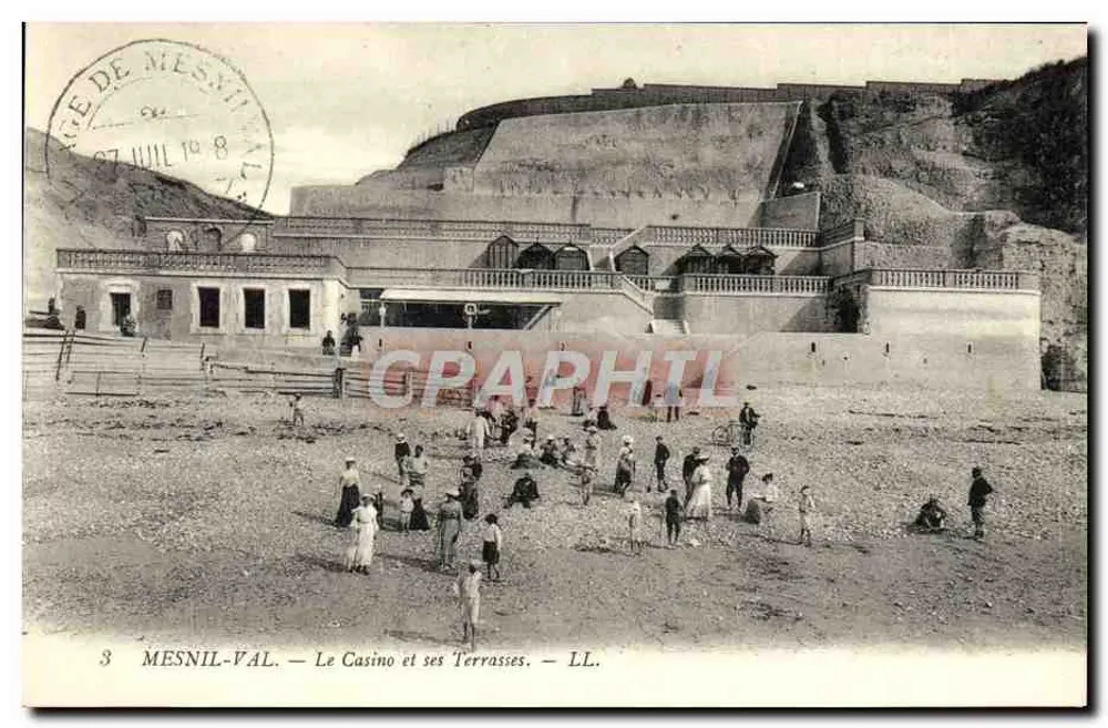 Mesnil-Val — Das Casino und seine Terrassen — LL. - Vorderseite