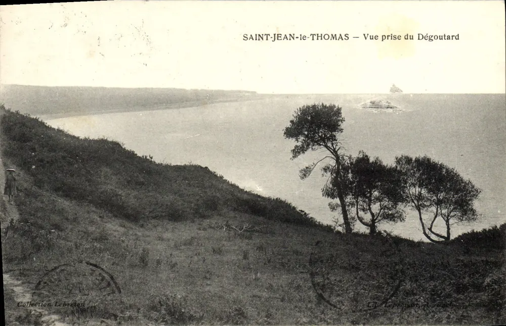 Saint-Jean-le-Thomas — Aussicht vom Dégoutard — Sammlung Lebreton - Vorderseite