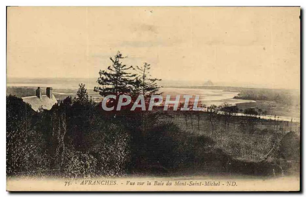 Avranches — Blick auf die Bucht von Mont-Saint-Michel — ND. - Vorderseite