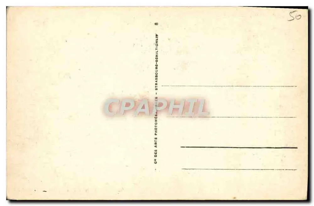 Avranches — Panorama der Bucht und des Mont Saint-Michel — Cie des Arts Photographiques, Straßburg, Nr. 105 - Rückseite