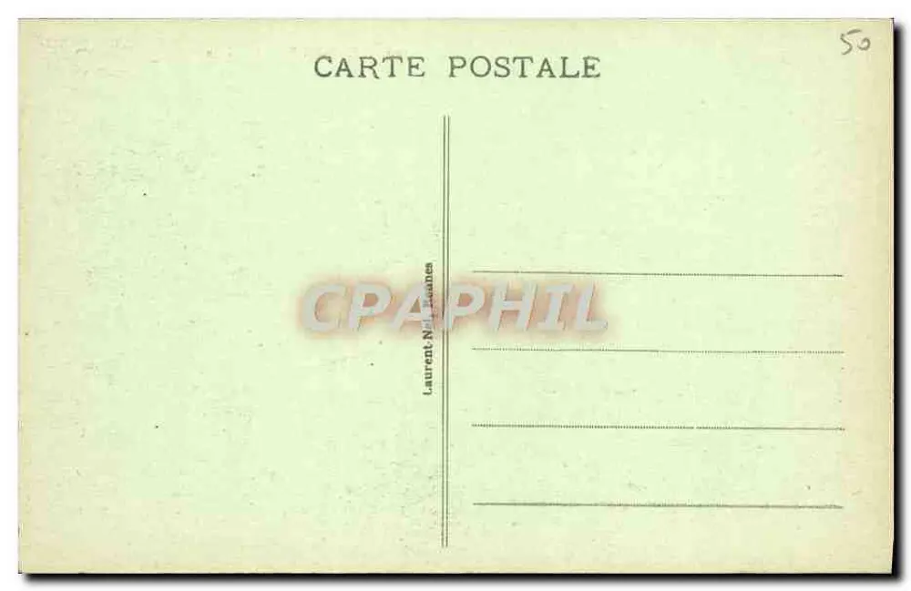 Carolles - A Praia — vista da praia com cabines e passeantes — série 1005 - Verso