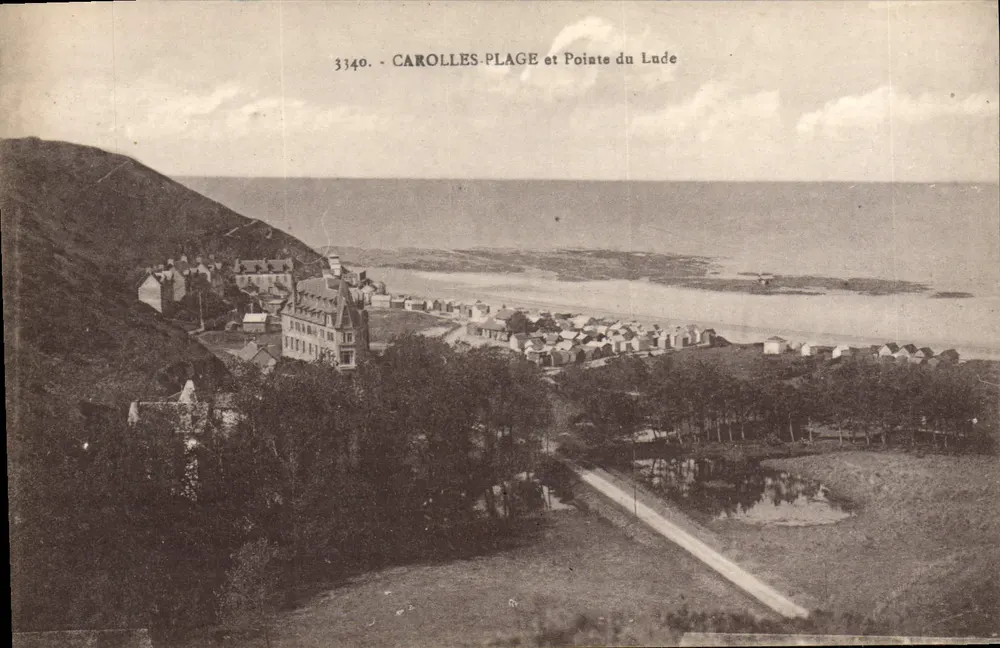Carolles-Plage e Pointe du Lude — vista panorâmica — Laurent-Nel, Rennes, n°3140 - Frente