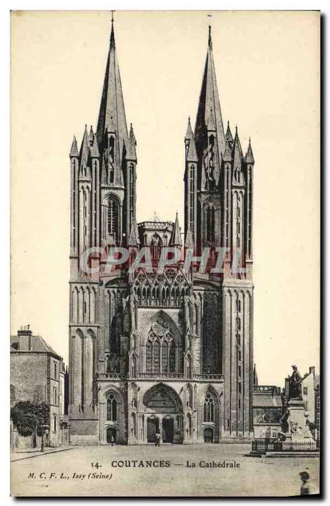 Coutances — A Catedral — M. C. F. L., Issy (Seine) — n°14 - Frente