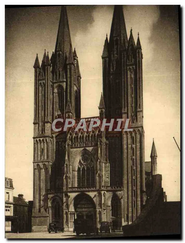 Coutances — Die Kathedrale (13. Jahrhundert) 93 m Höhe — Éditions Le Goubey - Vorderseite