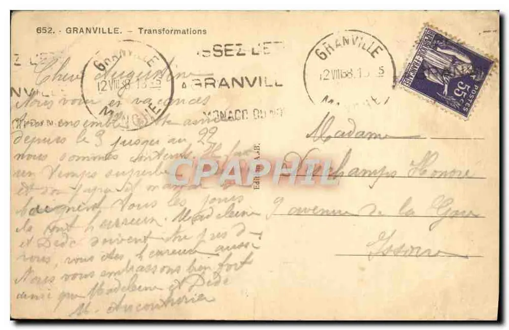 Granville — transformações históricas — editor não visível - Verso