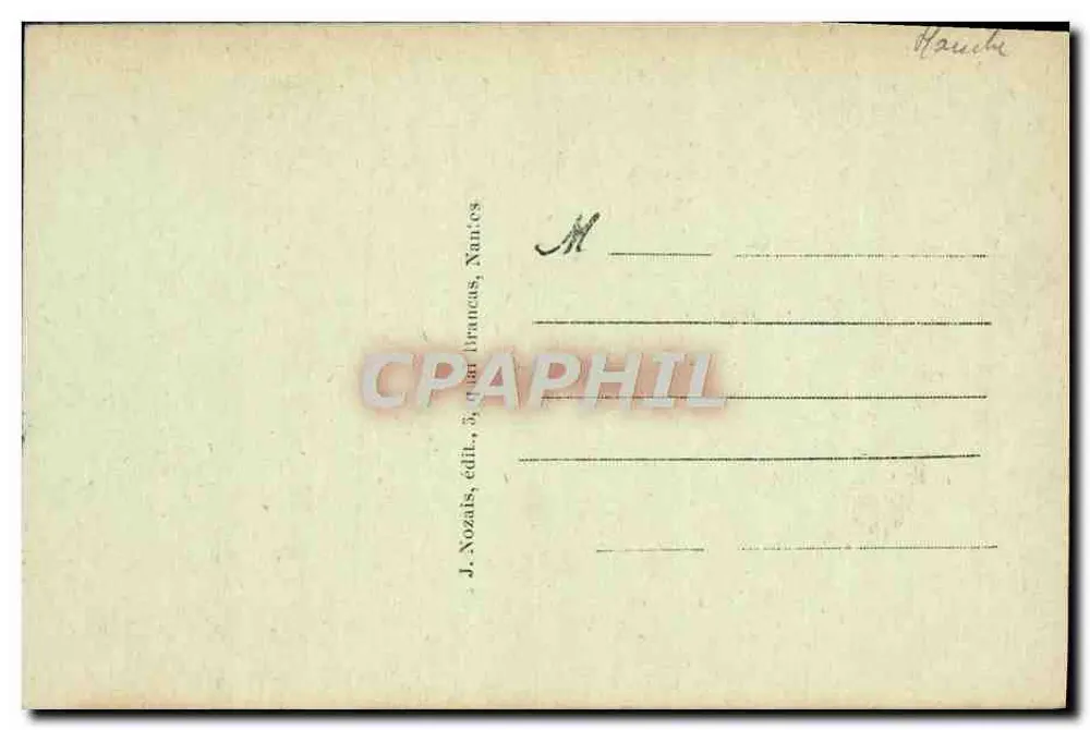 Granville — A Igreja de Nossa Senhora — editor J. Nozais, Nantes, n° 28 - Verso