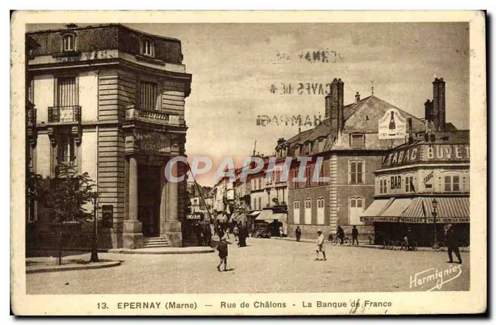 Epernay (Marne) — Rue de Châlons — La Banque de France - Vorderseite