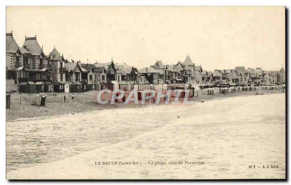 La Baule (Loire-Inf.) — La spiaggia, lato di Pornichet — HT - L-I 438 - Recto