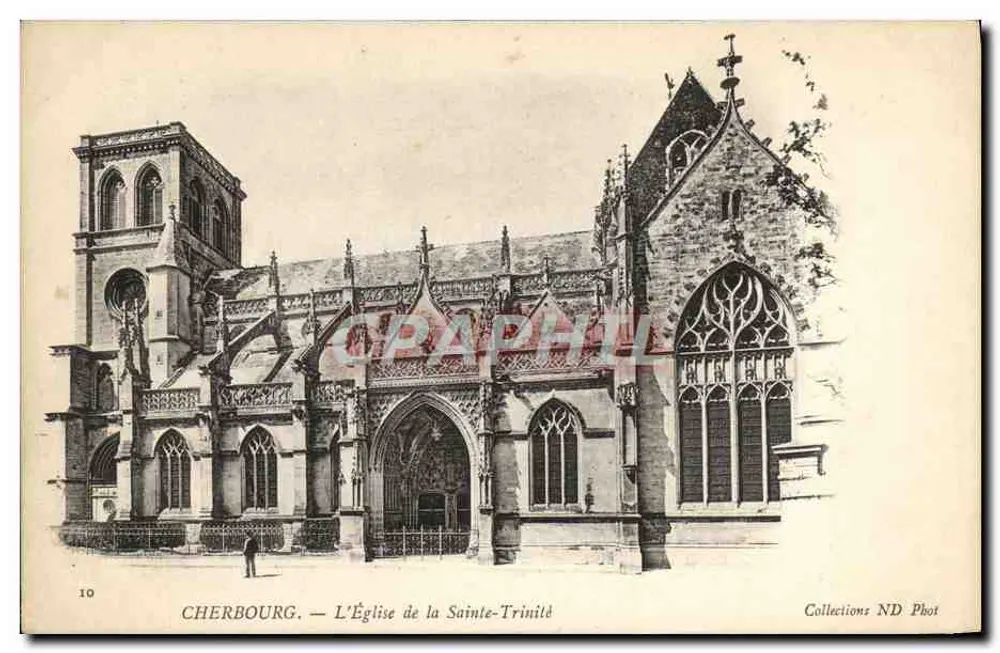 Cherbourg — A Igreja da Santa Trindade — Collections ND Phot - Frente