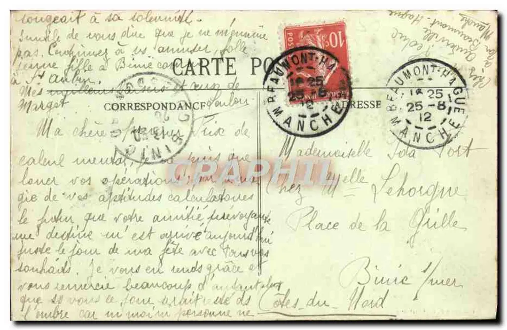 Um Cherbourg - GOURY - Die Felsen — GOURY, n°497 - Rückseite