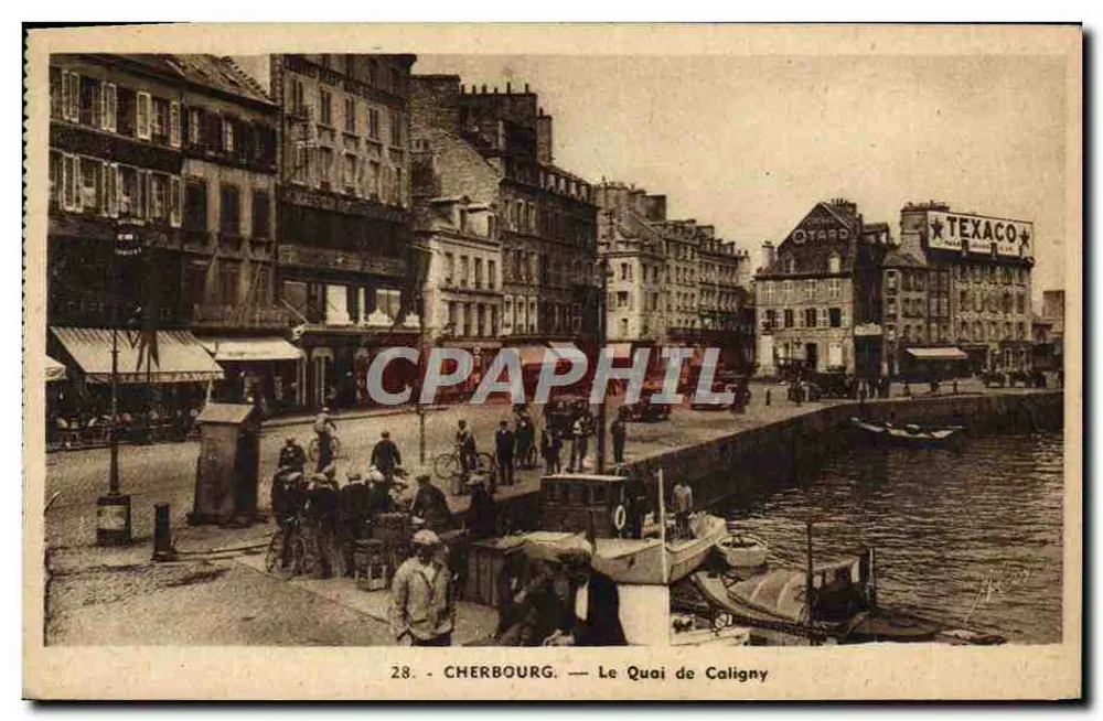 Cherbourg — O Cais de Caligny — Alex Bocquiaux editor, n°28 - Frente