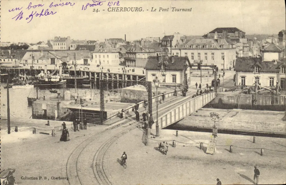Cherbourg - O Ponte Giratório — Coleção P. B., Cherbourg, n°24 - Frente
