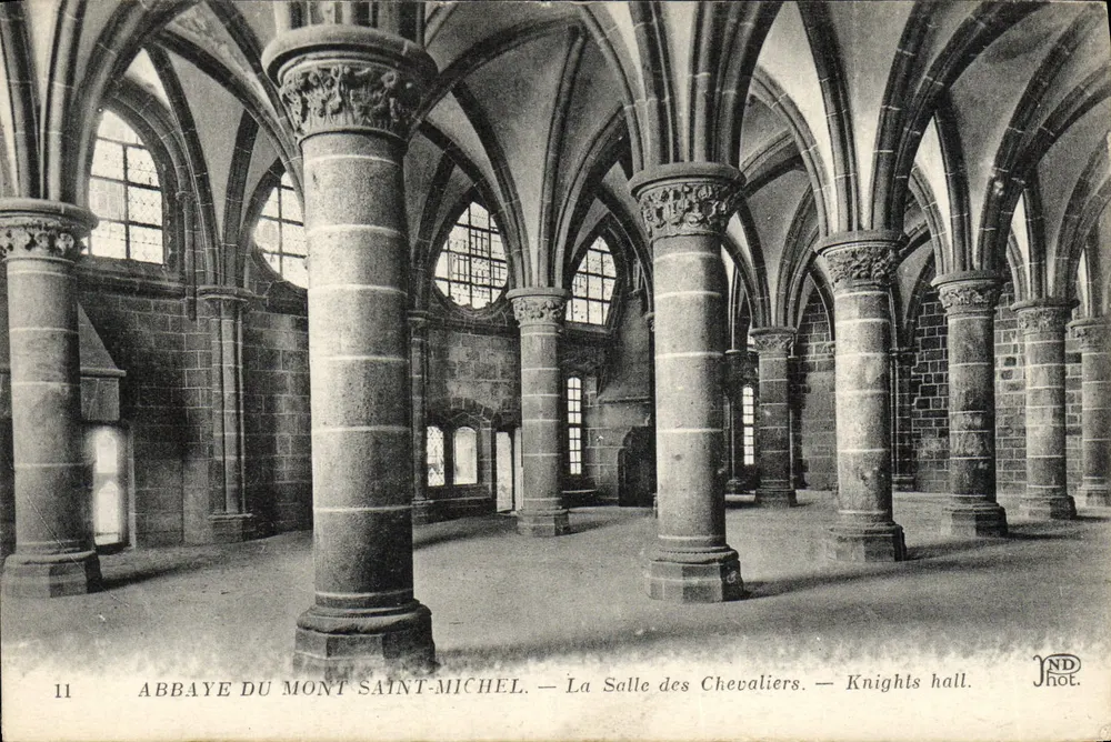 Abtei Mont-Saint-Michel — Ansicht des Rittersaals — JND Phot. - Vorderseite