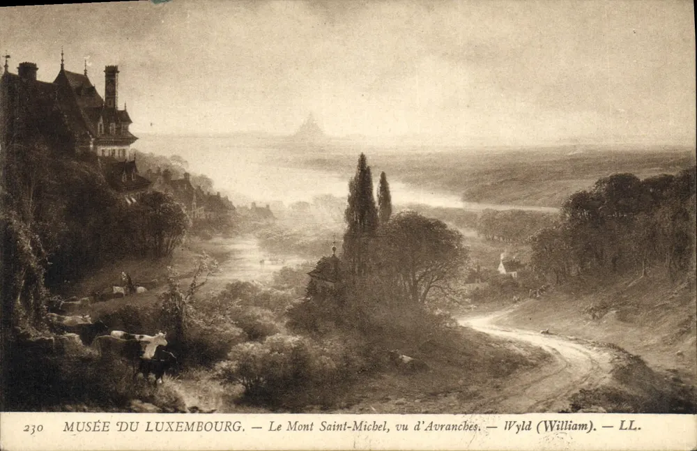 Der Mont Saint-Michel, Ansicht von Avranches — Musée du Luxembourg — Wyld (William) — LL. — Nr. 230 - Vorderseite