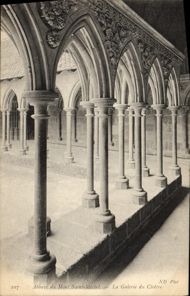 Abtei Mont-Saint-Michel — Galerie des Klausurhofes — ND Pbot - Vorderseite