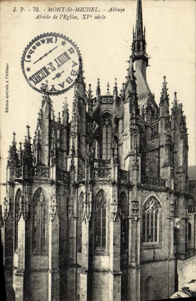 Mont-Saint-Michel — Abside de l'église, XVᵉ siècle — J.P. - 78 - Édition spéciale à l'Abbaye - Vorderseite