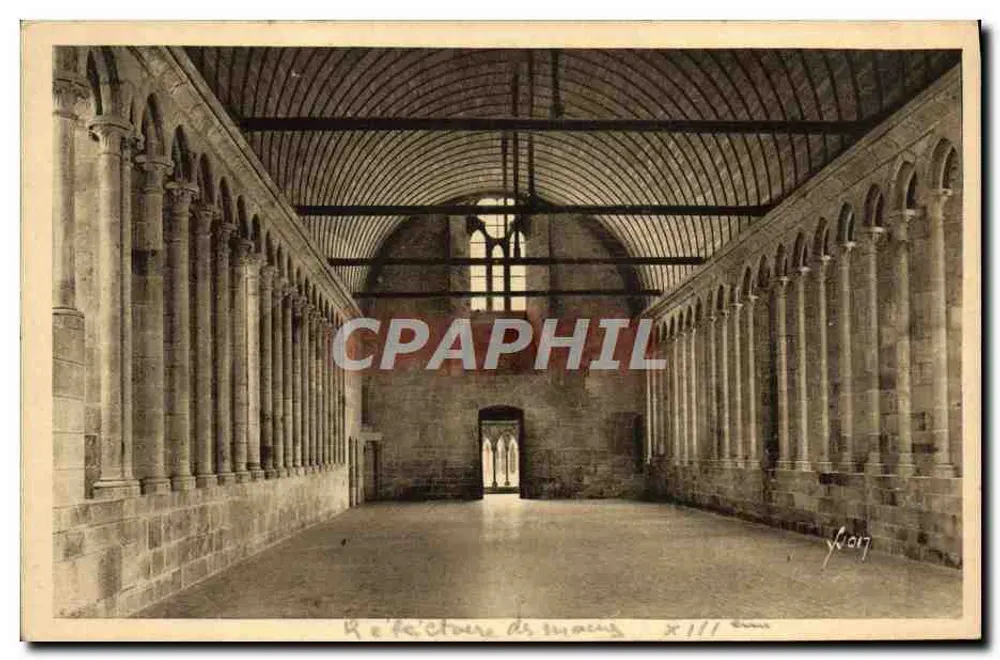 Refectory der Mönche — Mont Saint-Michel — 13. Jahrhundert — Art Marion Editions, Paris - Vorderseite
