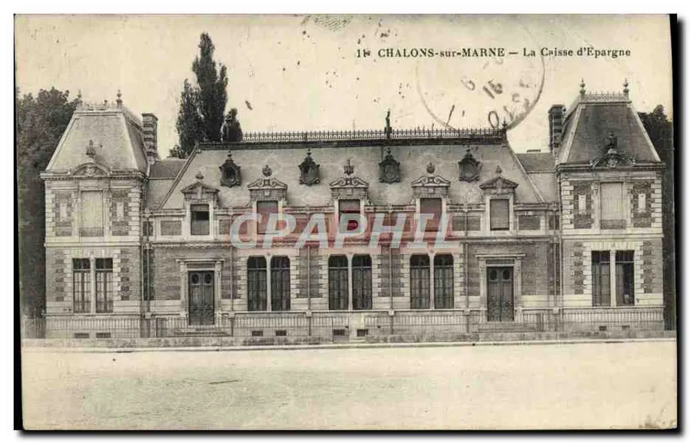 Chalons-sur-Marne — A Caixa de Economia — J. Bourgogne editor - Frente