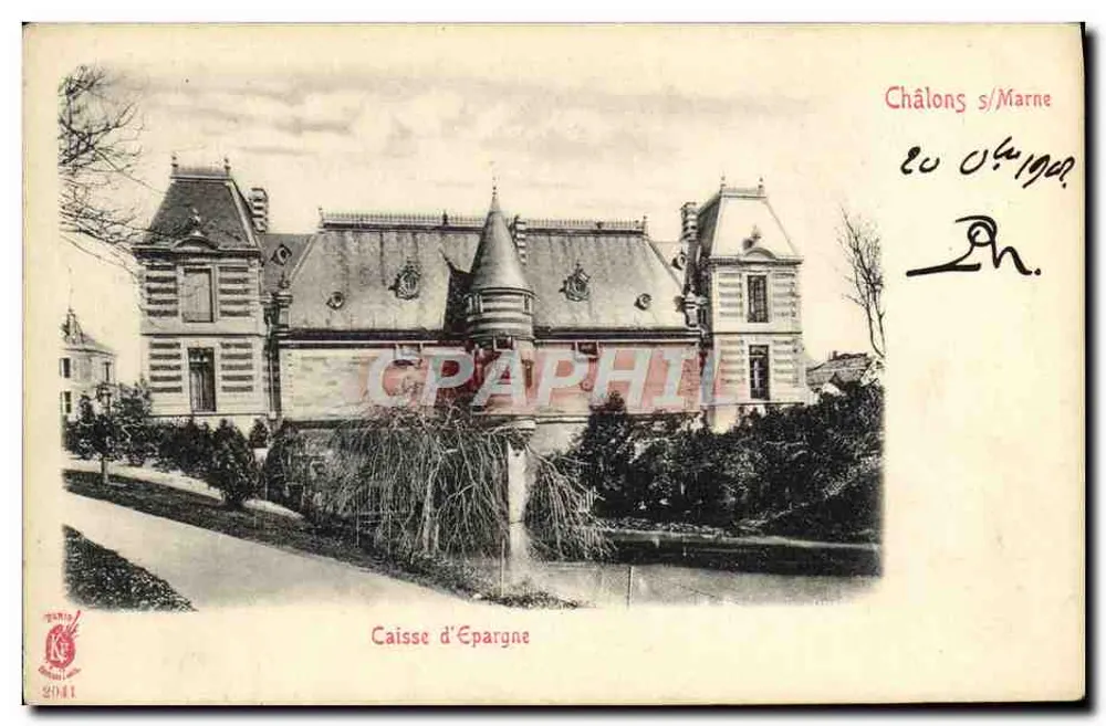 Caixa de Economia — Châlons-sur-Marne — editor Paris 2041 - Frente