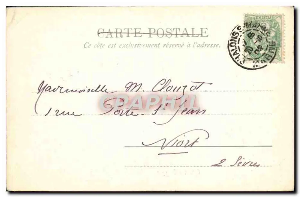 Caixa de Economia — Châlons-sur-Marne — editor Paris 2041 - Verso