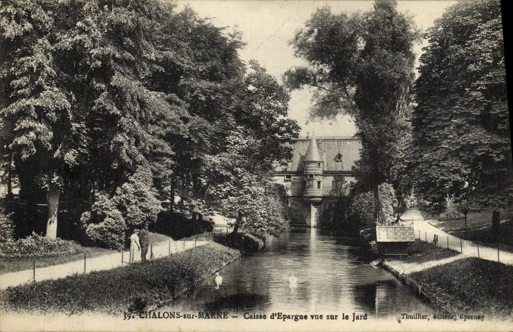 Chalons-sur-Marne — Sparkasse mit Blick auf den Garten — Verlag Thuillier, Epernay - Vorderseite