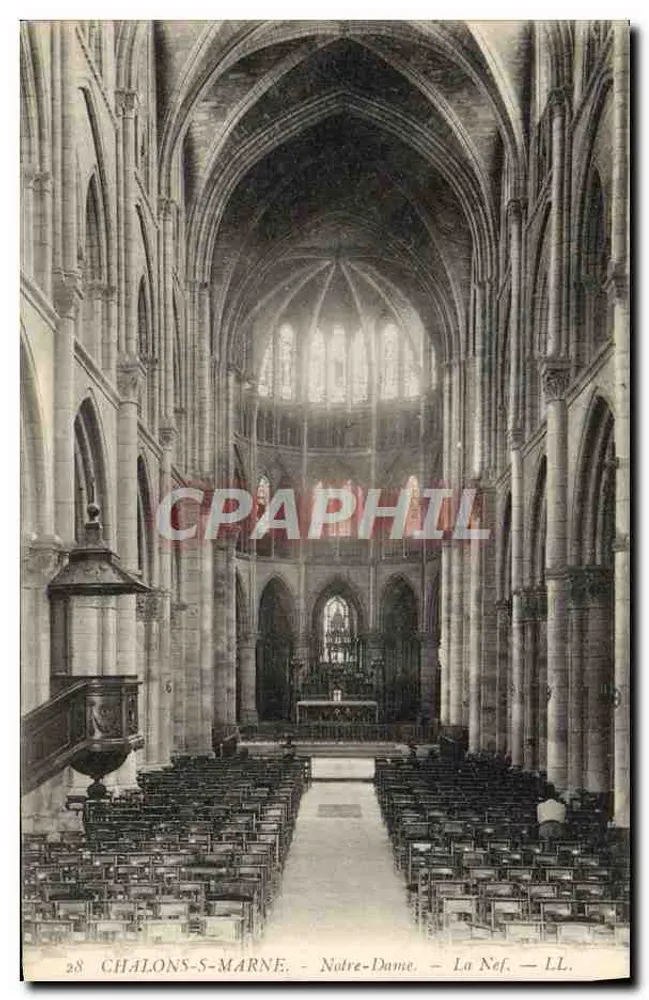 Châlons-sur-Marne - Notre-Dame - A Nave - LL. n°28 - Frente