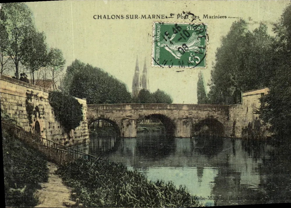 Chalons-sur-Marne — Ansicht des Pont des Mariniers — Parbe-Maîtres, Verleger - Vorderseite